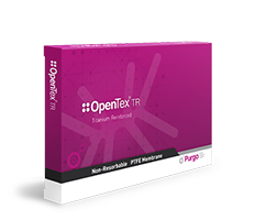A OpenTex® é uma membrana de politetrafluoretileno puro (PTFE) porosa, não reabsorvível, com características biológicas inertes e ação de barreira de alta previsibilidade. É fácil de ser moldada e removida devido a sua memória.